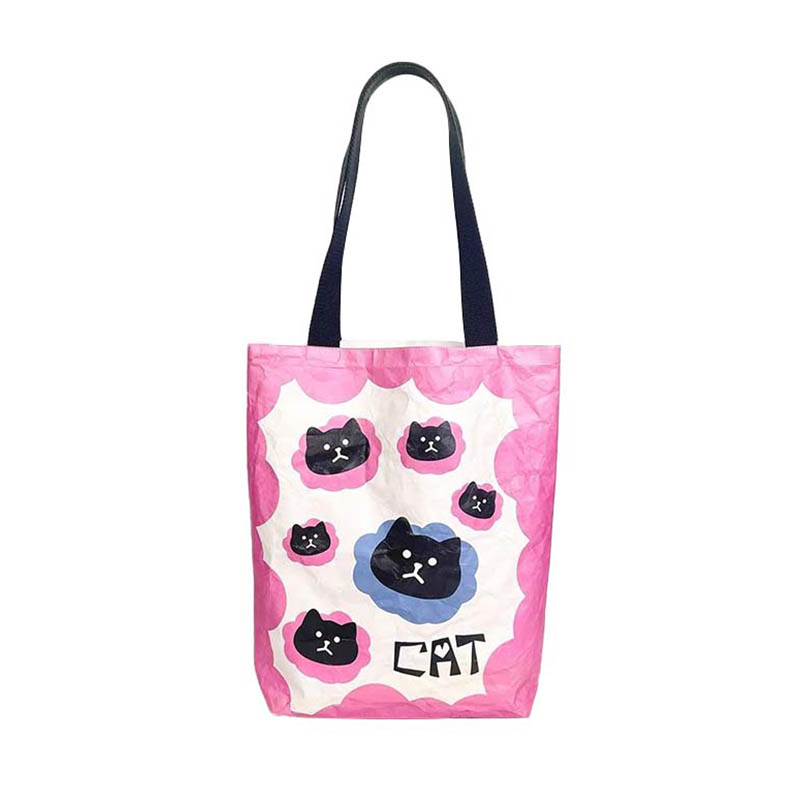 Witte tyvek -tas tas met CMYK -afdrukken